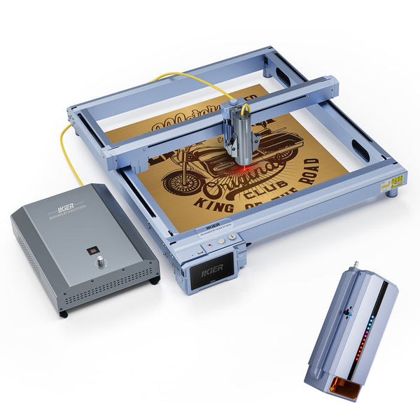 iKier K1 Pro Dual Laser Engraver — 20W Fiber + 48W Diode | Hybrid Engrave & Cut for Metal, Wood, Acrylic