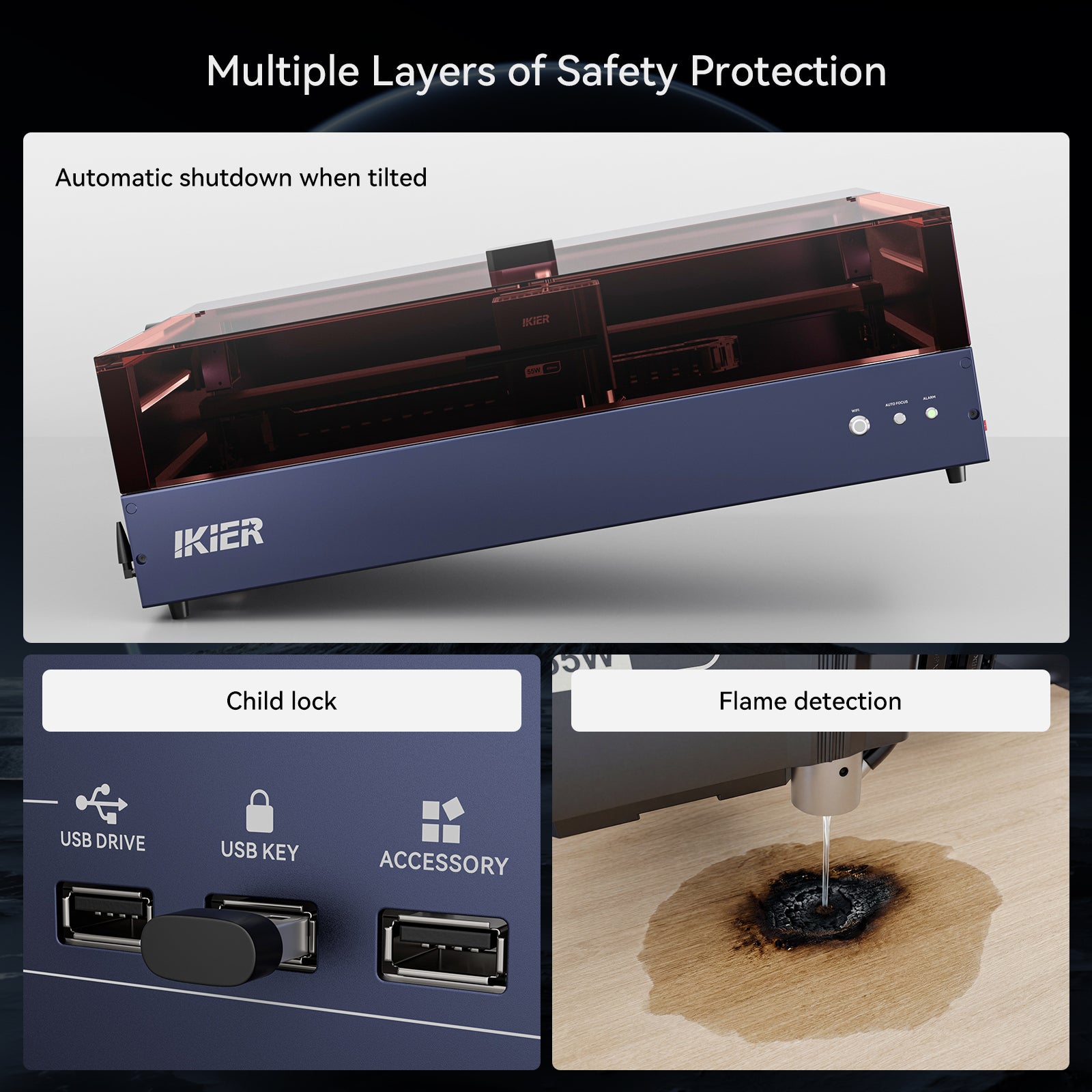 iKier K2 Pro 55W Laser Engraver
