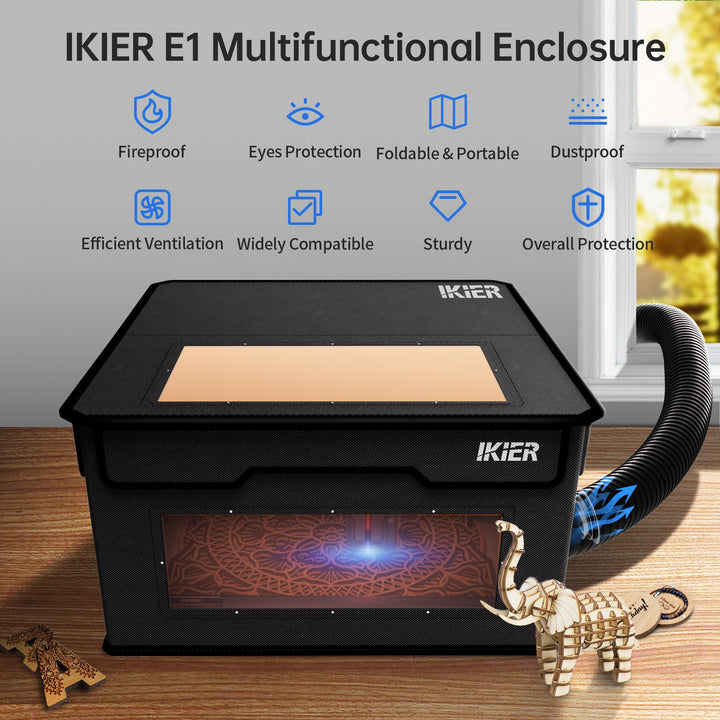 iKier E1 Enclosure Foldable Dust-Proof Cover for Laser Engraver