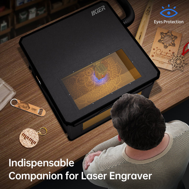 iKier E1 Enclosure Foldable Dust-Proof Cover for Laser Engraver