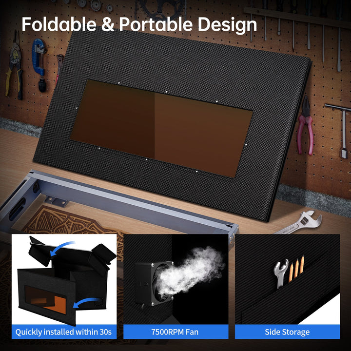 iKier E1 Enclosure Foldable Dust-Proof Cover for Laser Engraver