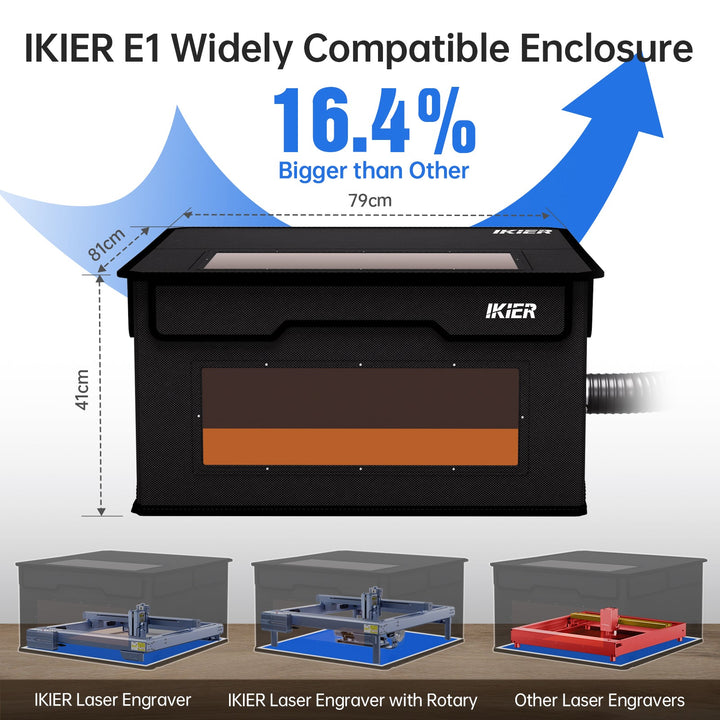 iKier E1 Enclosure Foldable Dust-Proof Cover for Laser Engraver