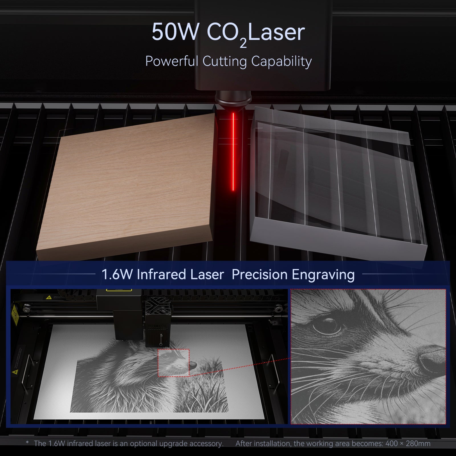 iKier Master 50W CO2 Laser Cutter