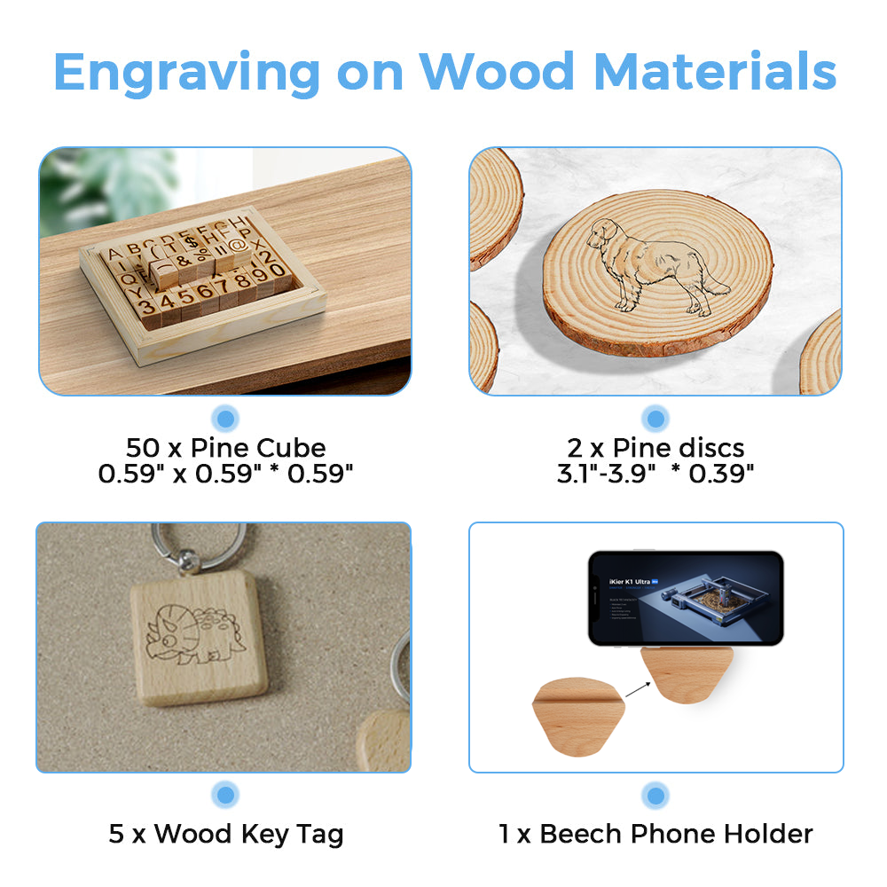 iKier Laser Material Package ( 73 PCS)