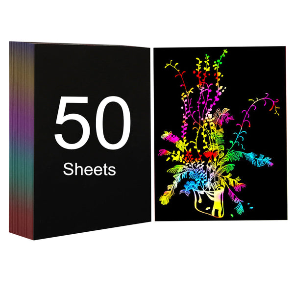 Colorful A4 Laser Engraving Scratch Paper (50 Sheets)