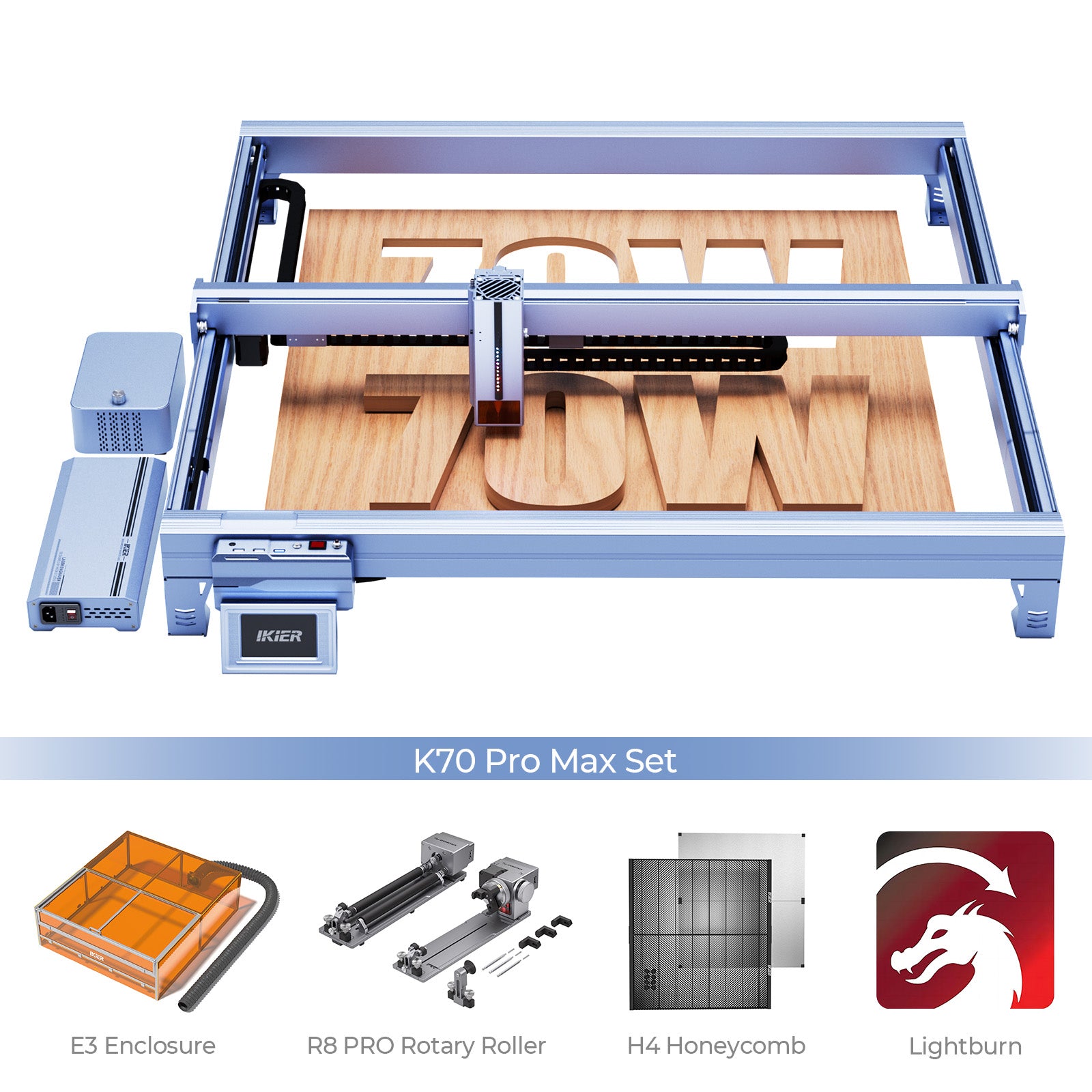 iKier K70 Max 360W Laser Cutter Engraver 850*800mm Area with