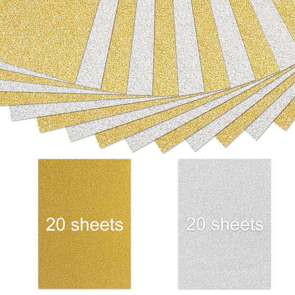 Glitter Rainbow Paper Sheet (40pcs)