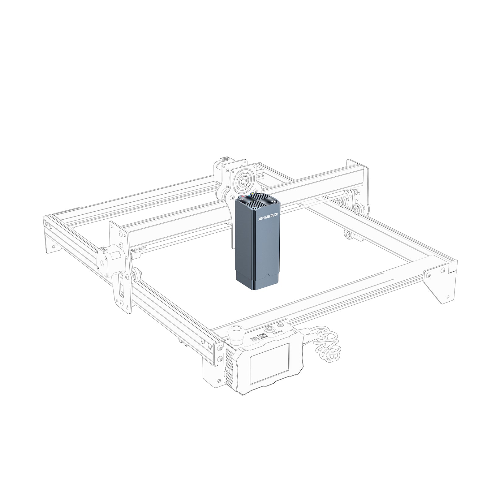 Atomstack R30 Infrarot-Lasermodul 1064 nm Laser zum Gravieren aller Metalle und Kunststoffe