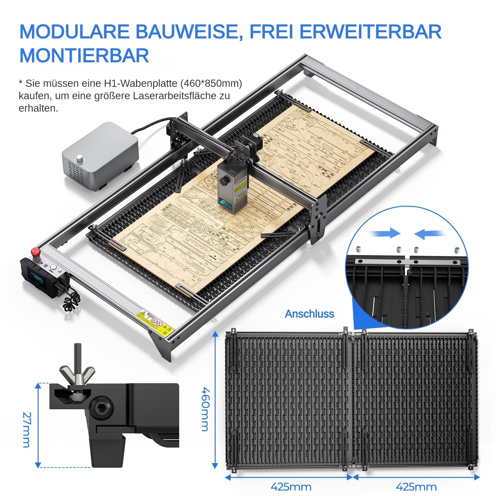 iKier H1 Matrix Detachable Working Panel Set with Fixtures
