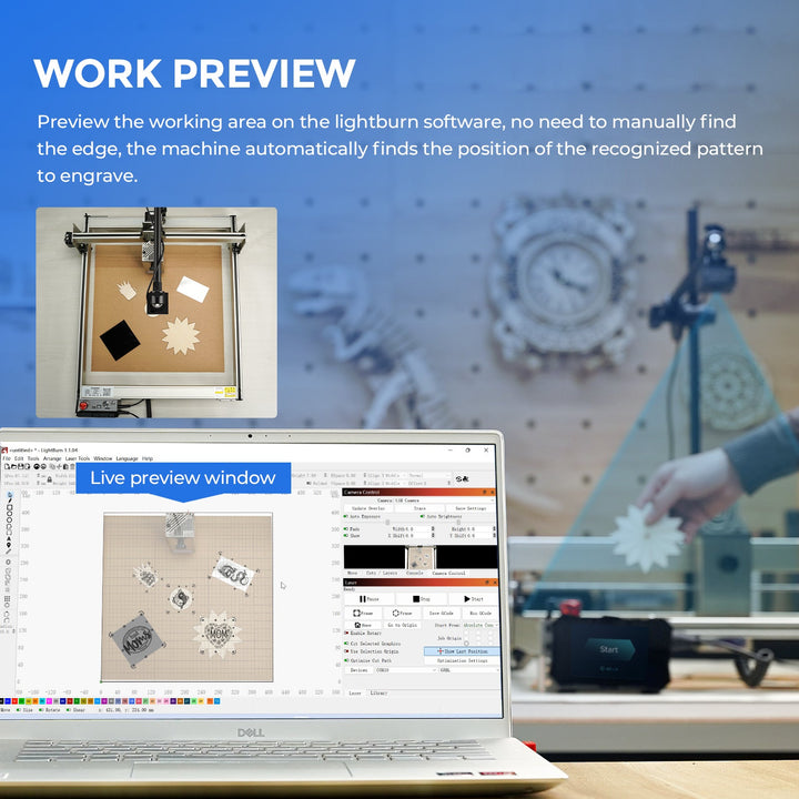 iKier C1 Lightburn Camera Precise Positioning For Laser Engraver